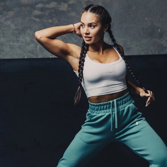 NEW ALPHALETE ULTRASOFT SQUARE NECK TANK - Stone Grey - Picture 1 of 8